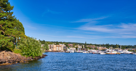 Fototapeta na wymiar 2019-07-25 Lake Washington looking South from the Kirkland City Pier