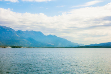  the different suburb views of nature, mountains, forests and seascapes of  Boka Kotorska bay of Adriatic sea, Montenegro