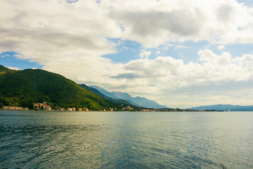  the different suburb views of nature, mountains, forests and seascapes of  Boka Kotorska bay of Adriatic sea, Montenegro