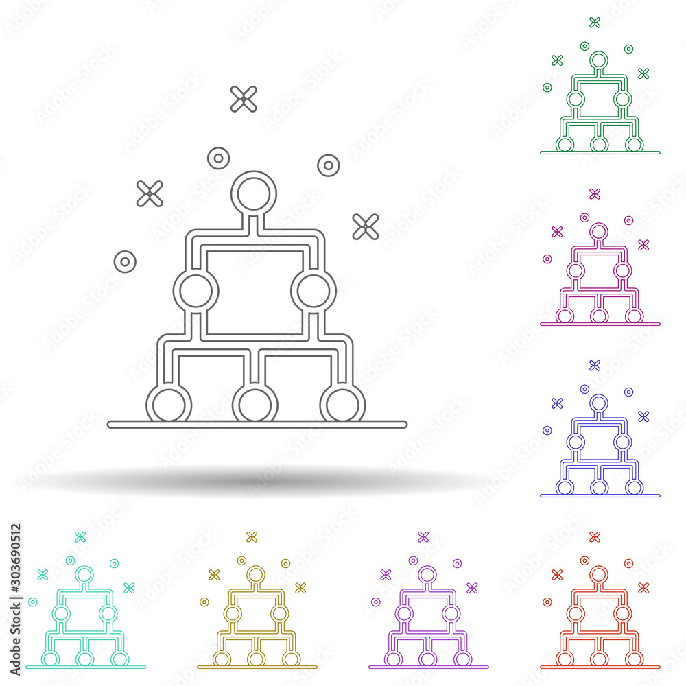 Poster business structure colored icon. element of colored business chart icon for mobile concept and web a