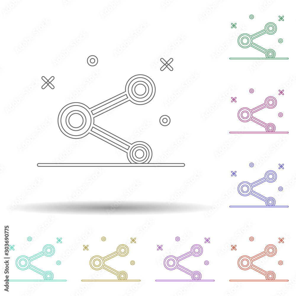 Poster graphic report colored icon. element of colored business chart icon for mobile concept and web apps.