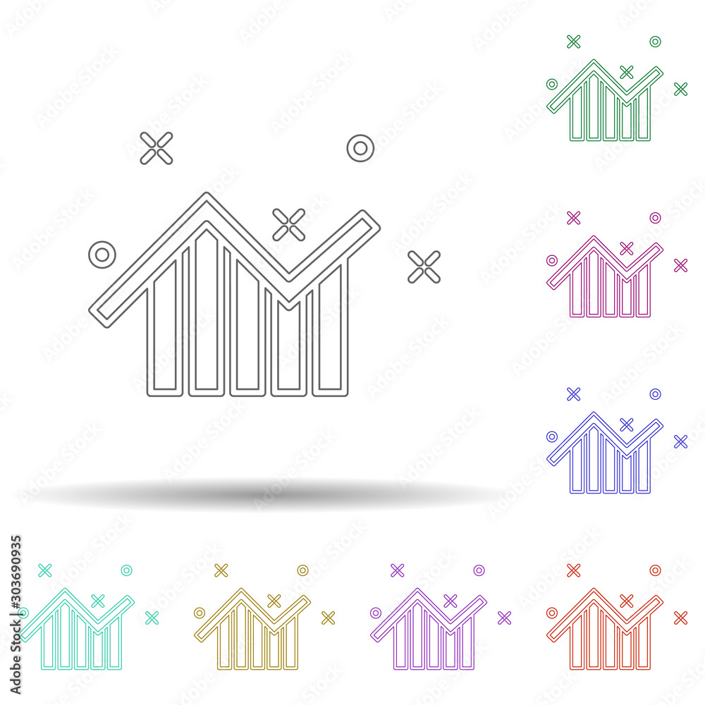Poster diagram colored icon. element of colored business chart icon for mobile concept and web apps. colore