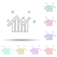 diagram colored icon. Element of colored business chart icon for mobile concept and web apps. Colored diagram icon can be used for web and mobile on white background