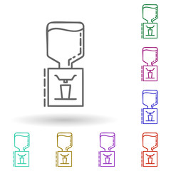 Water dispenser dusk multi color icon. Simple thin line, outline vector of drinks & beverages icons for ui and ux, website or mobile application