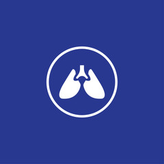 Human lung icon illustration isolated vector sign symbol