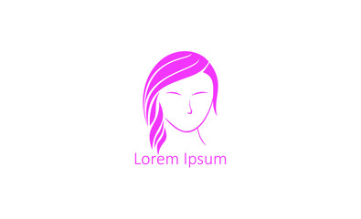 creative, simple and unique logo template vector with the silhouette of a braid-haired woman
