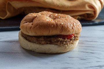 Plain Boring Microwaved Hamburger
