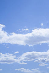 Blue sky landscape with clouds