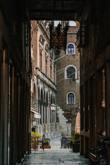 Over passage view of Piazza dei Signori in Verona, Italy