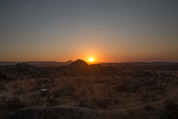Sunset at Hoada, Damaraland, Namibia, Africa