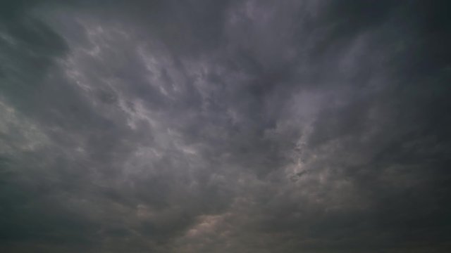 Time lapse of dark storm clouds