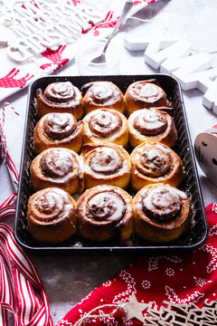 Cinnamon rools for christmas holidays