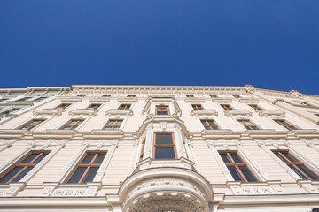 Typical Austro-Hungarian Facade of a baroque residential apartment building in a street of Innere...