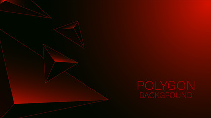 Modern polygonal gradient red background illustration. Use for modern design, cover, template, decorated, brochure, flyer