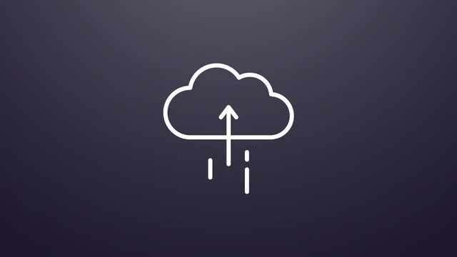 4k animation of Clud storage icon. Particles animate symbol in composition and explosion. Two background version: full color and transparent isolated alpha channel.