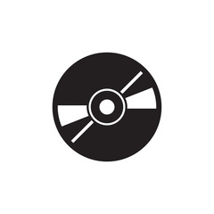 flat black glyph cd disk icon. Logo element illustration. cd disk design. vector eps 10 .cd disk concept. Can be used in web and mobile .