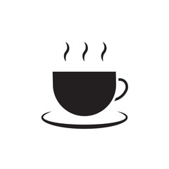 flat glyph coffee cup icon. Logo element illustration. coffee cup design. vector eps 10 . coffee cup concept. Can be used in web and mobile .