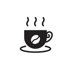 flat glyph coffee cup icon. Logo element illustration. coffee cup design. vector eps 10 . coffee cup concept. Can be used in web and mobile .