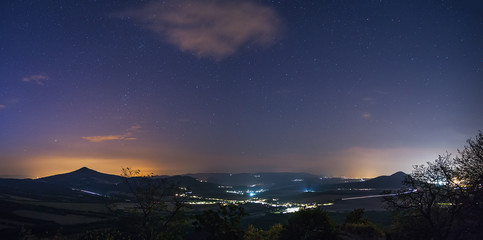 Czech Milky Way view from the mountain