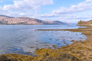 Fototapeta premium landscape with lake and mountains Fort William Scotland Highlands