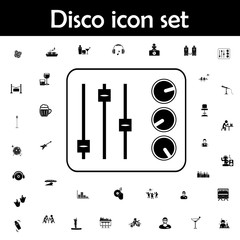 Mixer desk icon. Disco icons universal set for web and mobile