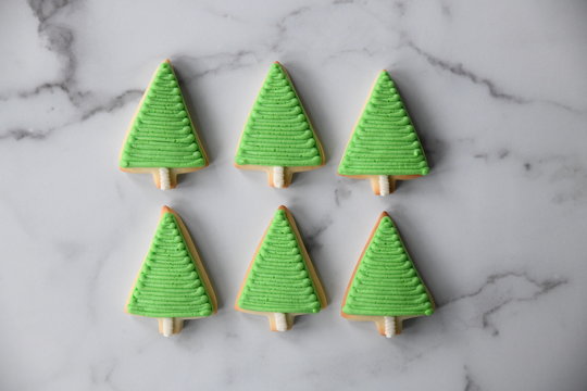 christmas tree cookies pine tree