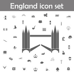 Sliding bridge over the thames icon. England icons universal set for web and mobile