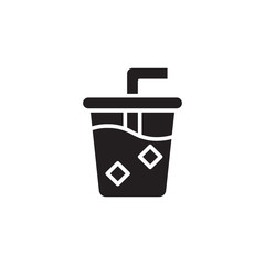 flat black glyph juice icon. Logo element illustration. juice design. vector eps 10 . juice concept. Can be used in web and mobile .