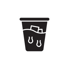 flat black glyph juice icon. Logo element illustration. juice design. vector eps 10 . juice concept. Can be used in web and mobile .