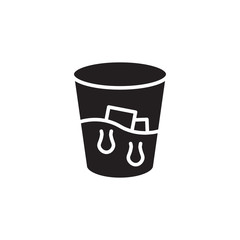 flat black glyph juice icon. Logo element illustration. juice design. vector eps 10 . juice concept. Can be used in web and mobile .