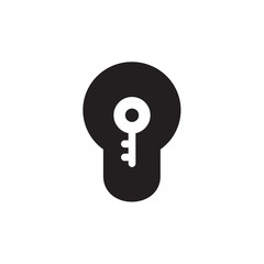 flat black glyph key icon. Logo element illustration. key design. vector eps 10 . key concept. Can be used in web and mobile .