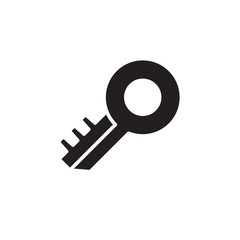flat black glyph key icon. Logo element illustration. key design. vector eps 10 . key concept. Can be used in web and mobile .