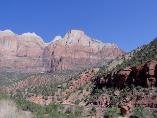 Dramatic landscapes and canyons to Zion National Park in Utah, USA.