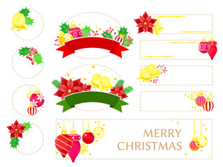 クリスマスのイラスト素材、セット