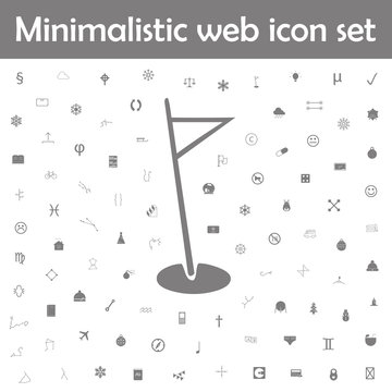 Golf flag icon. Web, minimalistic icons universal set for web and mobile