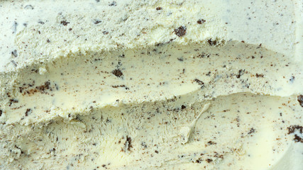 Surface ice cream cookies & Cream, Food concept, Blank for design.