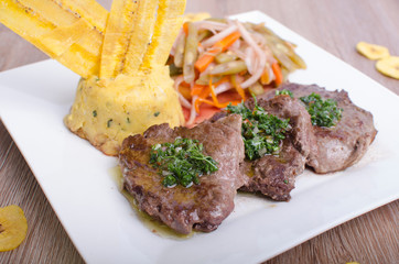 meat, chicken, beef and pork mix accompanied by vegetables