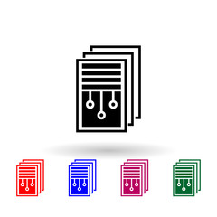 Digital document multi color icon. Simple glyph, flat vector of cryptocurrency icons for ui and ux, website or mobile application