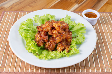 breaded coconut shrimp and tamarind sauce
