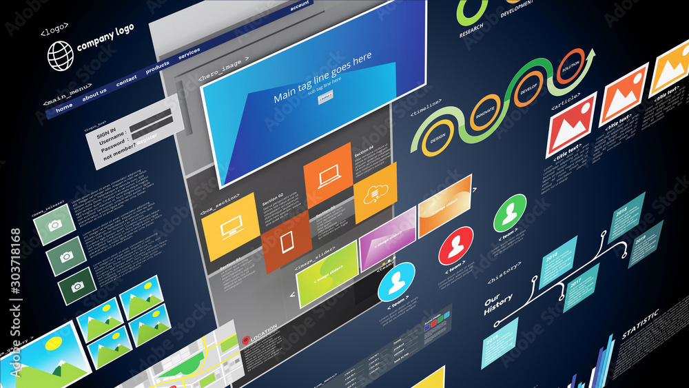 Wall mural website design and development project