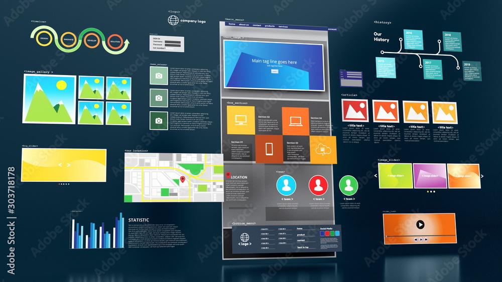 Wall mural website design and development project