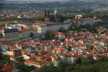 Fototapeta na wymiar チェコプラハ旧市街　プラハ城のある風景