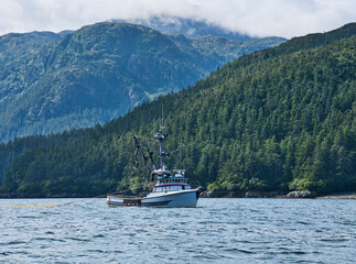 Salmon fishing boat in Southeast Alaska