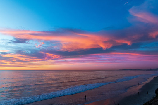 Sunset Over Pacific Ocean