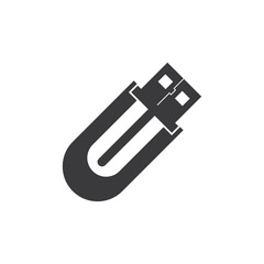 USB Flash Drive Icon Vector Logo Template Illustration