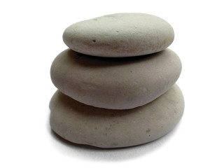 pile of stones isolated on white background. zen stone for spa background. three zen stones isolated on white background.