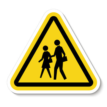 School Zone Symbol Sign Isolate on White Background,Vector Illustration