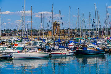 Fototapeta na wymiar Yacht port in Camaret-sur-Mer . Finister. Brittany. France