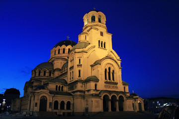 Fototapeta na wymiar ブルガリア　早朝のアレクサンドル・ネフスキー大聖堂