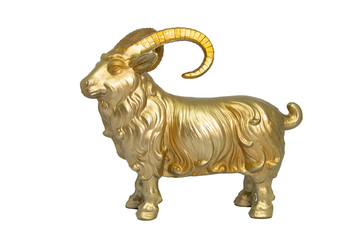 Golden figure of goat mountain
